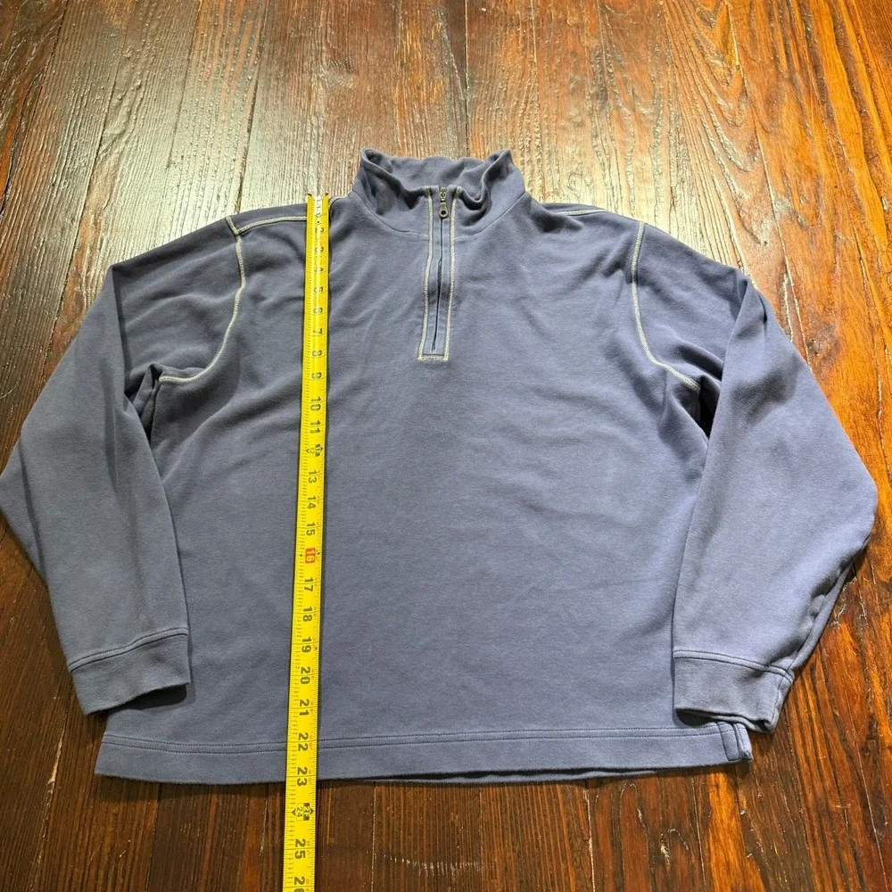 Scott Barber Sweater Mens M‎ Blue Pima Cotton 1/4 Zip Pullover Stretch